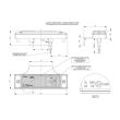 Lampa gabarit 100x33, LED, galbena cu suport invers, dreapta (tipFt17) LD 456/P Horpol