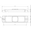 Lampa gabarit 100x32, LED, rosie, cu suport urechi, 12-36V, FT-017-C Fristom