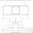 Lampa gabarit 100x32, LED, alba, cu suport lateral, 12-36V, FT-017/b+k Fristom