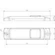 Lampa gabarit 100x32, LED, alba, cu suport cu 2 urechi, 12-36V, FT-018/B Fristom