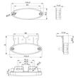Lampa gabarit 102x45 LED, cu suport, alba FT-061 B-K Fristom