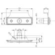 Lampa gabarit 102x36, LED, galbena, cu talpa, 12-36V, FT-004-Z+K, Fristom 