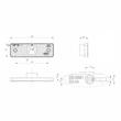 Lampa gabarit 103x36, LED, galbena, cu talpa de cauciuc, LD526 Horpol