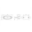 Lampa gabarit 105x46, bec, alb-rosie, 12-24V, FT-010-2 (tipG02) Fristom 
