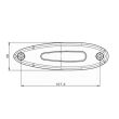 Lampa gabarit 107x38, LED, alba, FT-076 B Fristom