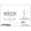 Lampa gabarit 110x31, LED, rosie, LD 677 Horpol