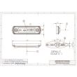 Lampa gabarit 110x31, LED, galbena, LD 676 Horpol