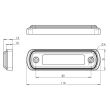Lampa gabarit 110x31, LED, rosie, W189 1339 Was