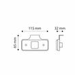 Lampa gabarit 115x65, LED, galbena, cu suport, TT.12017A