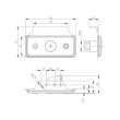 Lampa gabarit 110x45, bec, galbena, cu suport si fire, 12-24V, MD-013/1-Z+K Fristom 