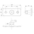 Lampa gabarit 110x45, bec, alba, incastrabila, cu mufa, 12-24V, MD-013-B Fristom