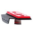 Lampa gabarit 110x45, bec, rosie, incastrabila, cu mufa si fire,12-24V, MD-013-C+K/1 Fristom