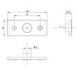 Lampa gabarit 110x45, bec, galbena, incastrabila, cu mufa, 12-24V, MD-013-Z Fristom  