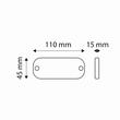 Lampa gabarit, 110x45, LED, galbena, incastrabila, cu mufa, TT.12016A