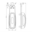 Lampa gabarit 110x46 LED, cu protectie, 3 functii, alb-galben-rosu, cu suport, FT-039 I LED Fristom
