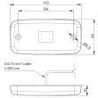 Lampa gabarit 110x54, LED, alba (iveco) FT-019B Fristom