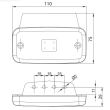Lampa gabarit 110x54, LED, rosie, cu suport, 12-36V, FT-019C+K Fristom