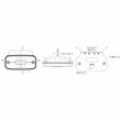 Lampa gabarit 114x55, LED, galbena, cu suport, 12-24V, L1865 TruckLed