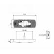 Lampa gabarit 120x44, 4 LED-uri, cu semnalizare LKD 2218 Horpol