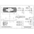 Lampa gabarit 122x44, LED, alba, cu suport, LD2219 Horpol