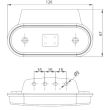 Lampa gabarit 118x46, LED, alba, cu suport, 12-36V, FT-020-B+K Fristom 