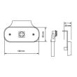 Lampa gabarit 120x50, bec, galbena, cu suport, 12-24V, YP-61 Yuce