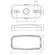 Lampa gabarit 125x60, LED, rosie, FT-075C Fristom