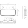 Lampa gabarit 125x60, LED, cu suport, galbena, FT-075Z+K, Fristom