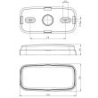 Lampa gabarit 125x60, LED, cu semnalizare, galbena, FT-080 Fristom