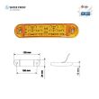 Lampa gabarit 130x24, 18 LED, galbena, 12-24V, Yuce YP-138-S