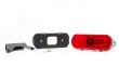 Lampa gabarit 134x53(71) cu suport, 20 LED-uri, rosie, cu proiectare lumina la sol, W240 1599 Was