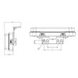 Lampa gabarit 134x53(71) cu suport, 20 LED-uri, galbena, cu proiectare lumina la sol, W240 1598 Was