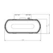 Lampa gabarit 134x53(71) cu suport, 20 LED-uri, galbena, cu proiectare lumina la sol, W240 1598 Was