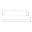 Lampa gabarit 135x23, LED, rosie, 12-36V, autoadeziva, cu catadioptru, FT-065 C TAPE Fristom