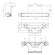 Lampa gabarit 150x18, LED Neon, laterala, galbena, cu suporti prindere, LEGO Contur W280 2497 Was