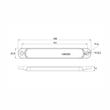 Lampa gabarit 168x23, LED, alba, 12-36V, cu catadioptru, FT-065 B Fristom