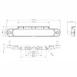 Lampa gabarit 170x23, LED, galbena, cu suport, 12-36V, cu catadioptru, FT-065 Z+K Fristom