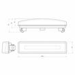 Lampa gabarit 180x43 alba, cu LED NEON, cu cablu, fara mufa, W19ON 1349 Was