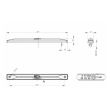 Lampa gabarit 234x24 LED, rosie LD999 Horpol