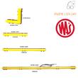 Lampa gabarit 250x18, LED Neon, laterala, galbena, cu suporti prindere, LEGO Contur W280 2500 Was