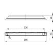 Lampa gabarit 255x24, LED, alba, LD 472 Horpol