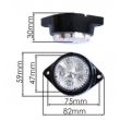 Lampa gabarit fi60, LED, alba, cu suport cu urechi, 24V, 1467