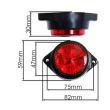 Lampa gabarit fi60, LED, rosie, cu suport cu urechi, 24V, 1466