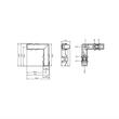 Lampa gabarit 64x64, LED Neon, la 90°, rosie, pozitie spate, LEGO Contur W280 2492 Was