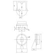 Lampa gabarit fi80, LED, alba, dreapta, 12-30V, FT-060 P B+K Fristom