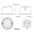 Lampa gabarit fi77, bec sofit, rosie LO214 Horpol