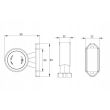 Lampa gabarit cu brat 91mm, LED, angel eye, LD721 Horpol