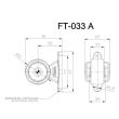 Lampa gabarit cu brat drept 90mm, fi58mm, bec, alb-rosie, FT-033-A Fristom 