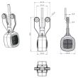 Lampa gabarit cu brat 102mm, LED, FT-141 Fristom