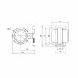 Lampa gabarit cu brat, 107mm, fi79, alb si rosu, LED, Old School, W74.2A 544BC/II/A Was